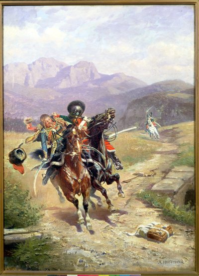 A Cavalry Encounter during the Battle of Solferino, 24 June 1859 by Anton Hoffmann