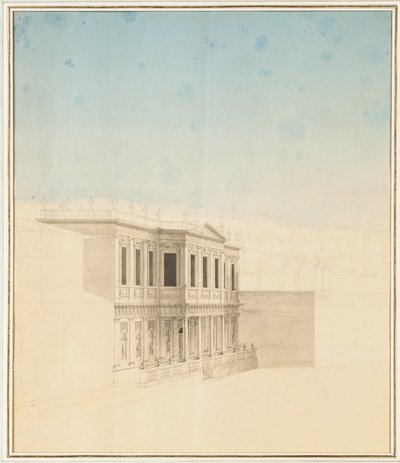 View of the Sultane Hadigé Pavilion at Defterdar Bournou by Anton Ignaz Melling