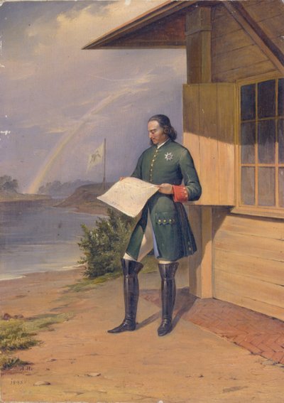 Peter I on the Bank of the Neva River, 1843 by Anton Ivanovich Ivanov