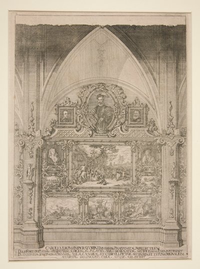 Interior Arched Niche Decorated with Portraits and Genre Scenes by Anton Joseph von Prenner