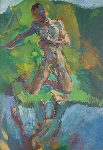 Kneeling Narcissus by Anton Kolig