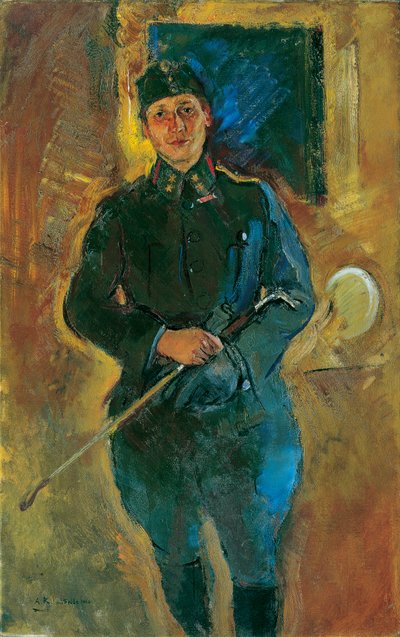 Otto von Aichelburg-Zossenegg as Cavalry Lieutenant by Anton Kolig