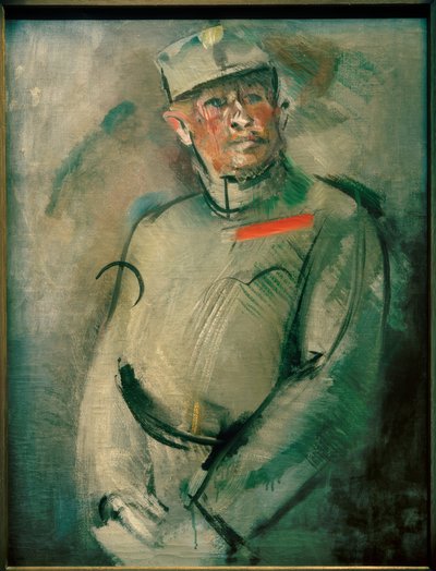 Portrait of an Austrian Officer by Anton Kolig