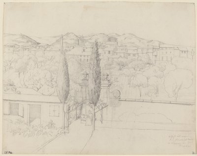 View from My Window, Via Valfonda in Florence (Gardens in Florence Seen from the Artist