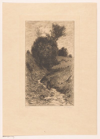 Woman on a Hollow Road by Anton L. Koster (signed by artist)