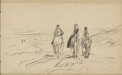 Three Riders in the Dunes by Anton Mauve