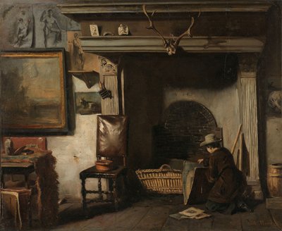 The Studio of the Haarlem Painter Pieter Frederik van Os by Anton Mauve