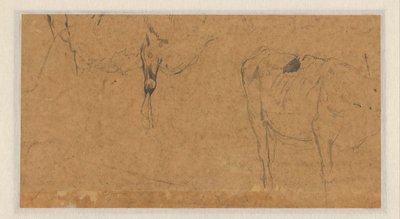 Two Sketches of Cows by Anton Mauve