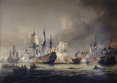 An Episode of the Battle of Køge Bay 1677 by Anton Melbye