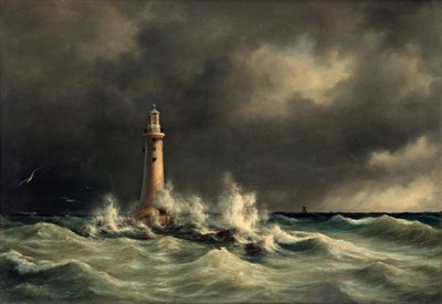 Lighthouse at Stora Bält by Anton Melbye