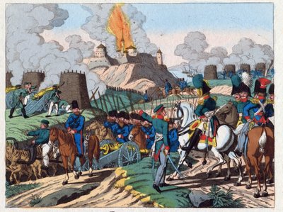 Russo-Turkish War (1828–29) - The Siege of the Brailov Fortress on June 7 by Anton Paul Eisen