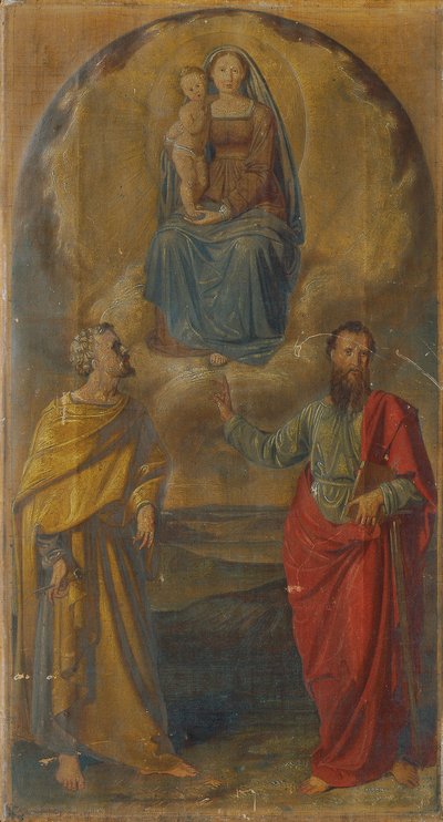 Mary with Child Jesus and Saints Peter and Paul by Anton Psenner