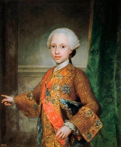 Portrait of François Xavier de Bourbon, Infant of Spain, Knight of the Holy Spirit by Anton Raphael Mengs