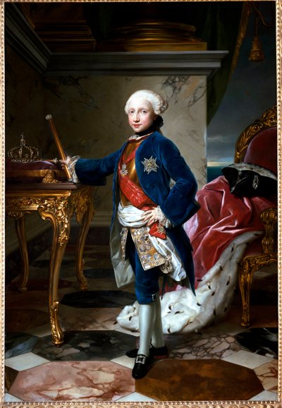 Portrait of Ferdinand I of Bourbon or Ferdinand IV, King of Naples, at the age of nine by Anton Raphael Mengs