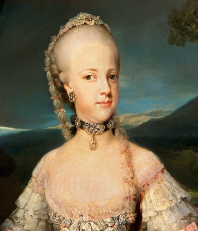 Portrait of Mary Carolina of Austria by Anton Raphael Mengs