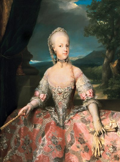 Portrait of Mary Carolina of Austria by Anton Raphael Mengs