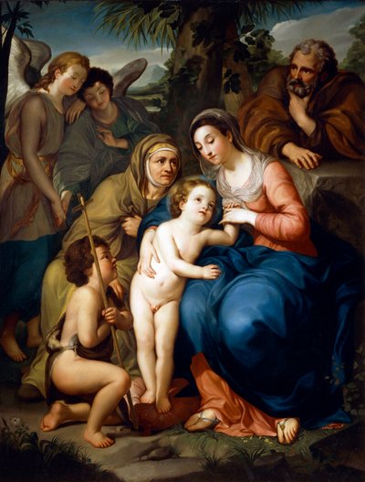 The Holy Family with Saint Elizabeth, Saint John the Baptist and Two Angels by Anton Raphael Mengs