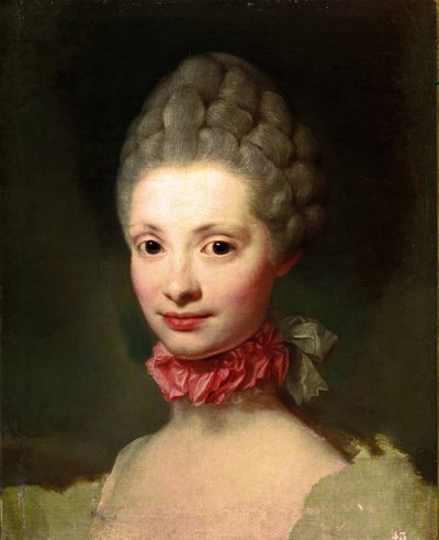 Unfinished Portrait of Marie Louise de Bourbon-Parma by Anton Raphael Mengs
