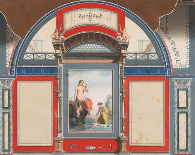 Wall Painting of a Roman House on the Grounds of Villa Negroni in Rome, Venus and a Nymph with Erotes. 1778 by Anton Raphael Mengs