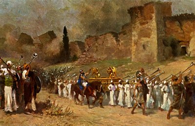 Destruction of the walls of Jericho - Old Testament by Anton Robert (after) Leinweber