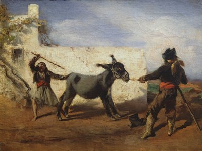The Stubborn Donkey by Anton Romako
