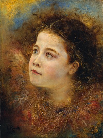 Girl with an Ear Collar by Anton Romako