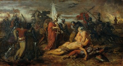 Rudolf of Habsburg at the Corpse of Přemysl Ottokar, King of Bohemia by Anton Romako