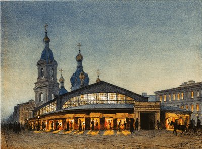 The Hay The Sennaya Square and the Saviour Church in Saint Petersburg by Anton Sergeevich Lytkin