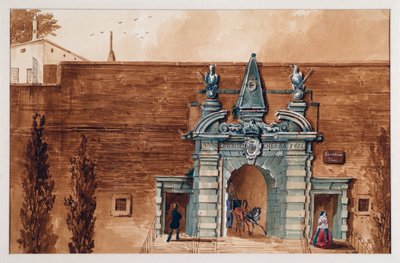 The Old Kärntnertor in Vienna from Outside by Anton Stutzinger