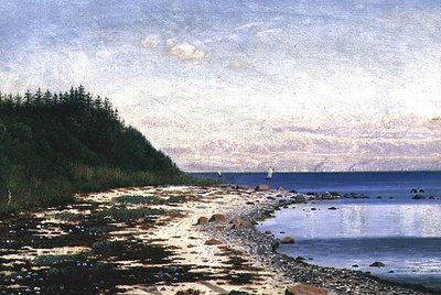 Sailing Boats off the Coast off Langeland by Anton Thorenfeld