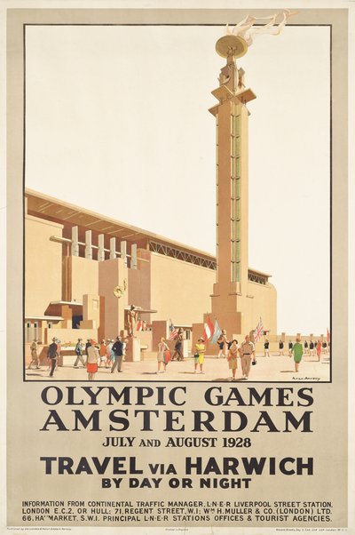 A Poster Advertising the 1928 Olympic Games in Amsterdam by Anton Van Anrooy