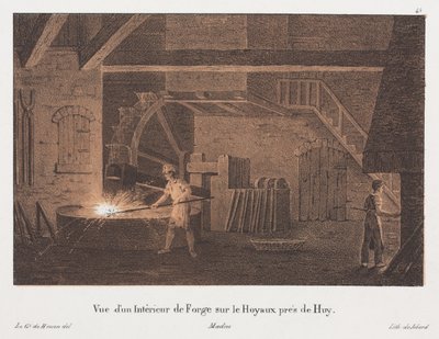 Interior of a Forge near Huy, Belgium by Anton de after Howen