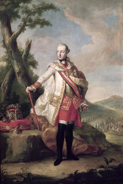 Full length portrait of Joseph II (1741-90) of Habsburg-Lorraine, Holy Roman Emperor, c.1765 by Anton von Maron
