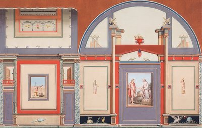 Wall Painting of a Roman House on the Grounds of Villa Negroni in Rome, Mars (?), Venus and Cupid. 1793 by Anton von Maron