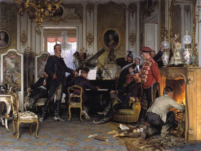 In the Troops Quarters outside Paris by Anton Alexander von Werner