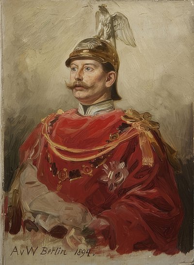 Portrait of Wilhelm II, Emperor of Germany and King of Prussia by Anton Alexander von Werner