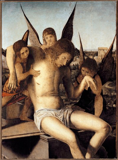 Pieta with three angels by Antonello da Messina