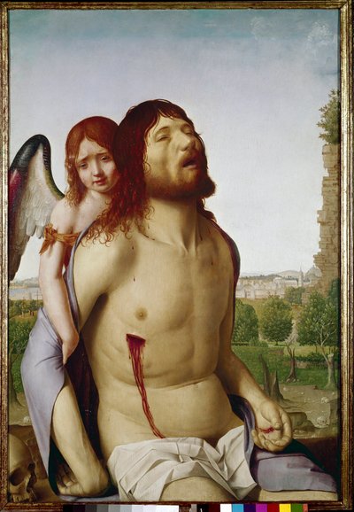 The Dead Christ Supported by an Angel by Antonello da Messina