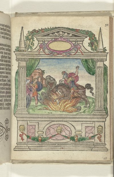 Scene with the Heroic Deed of Marcus Curtius, 1578 by Antoni van Leest