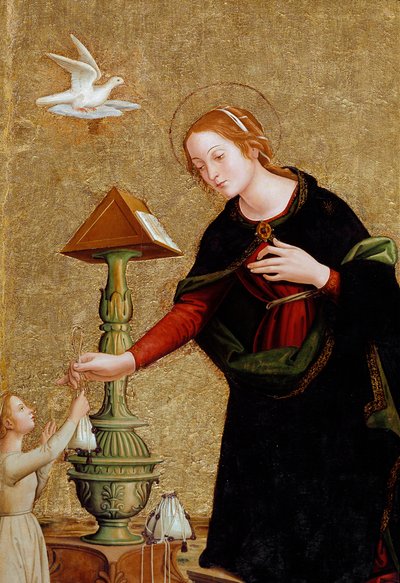 Detail of the Virgin (detail) by Antoniazzo Romano