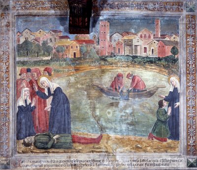 Life of St. Francesca Romana: A Man is Risen by the Saint After Being Drowned in the Tiber by Antoniazzo Romano