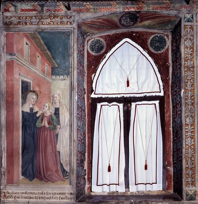Life of St. Francesca Romana: Camilla, a Deaf-Mute, is Healed by the Saint by Antoniazzo Romano