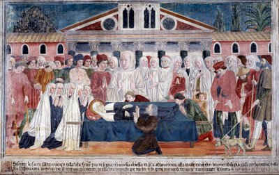 Life of St. Francesca Romana: The death of the saint by Antoniazzo Romano