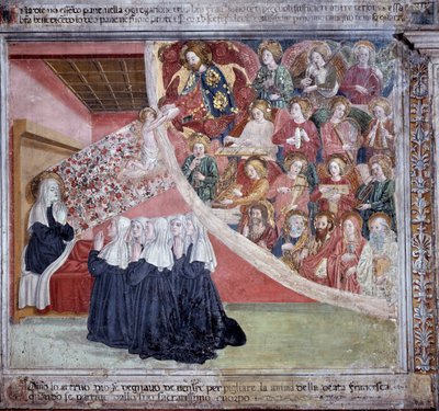 Life of St. Francesca Romana: The Death of the Saint After Having Said Vespers, 9 March 1440 by Antoniazzo Romano