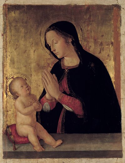 The Virgin Adoring the Child Altarpiece by Antoniazzo Romano