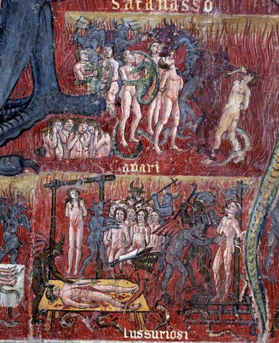The devil in the hell (detail) by Antoniazzo Romano