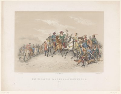 Utrecht Masquerade of 1851: Court Life in 1296 by Antonie Johannes Groeneveldt