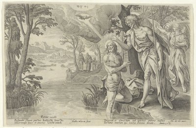 Baptism of Christ (Theatrum Biblicum) (series title) by Antonie Wierix (II)
