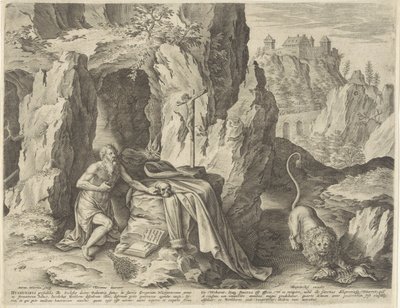 Saint Jerome as a Penitent in the Desert by Antonie Wierix (II)