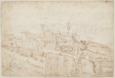 The Church of S. Gregorio Magno on the Celian Hill by Antonie van den Wyngaerde